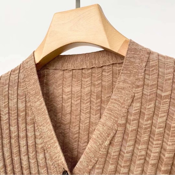 🍁ICICLE Cotton open knit light button up cardigan - Picture 8 of 15